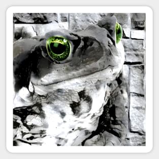 Frog Black and White Spray Paint Wall Sticker